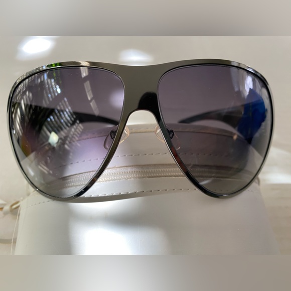 Dior Accessories - Christian DIOR Aviator Shield Sunglasses SUBDIOR 1 DTGVK Gray Silver